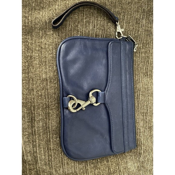 Rebecca Minkoff Womens Skinny MAC Wristlet Leather Clutch - Picture 2 of 8